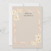 Modern Daisy Bloemen Bruine Naam Notitiekaartje (Voorkant)