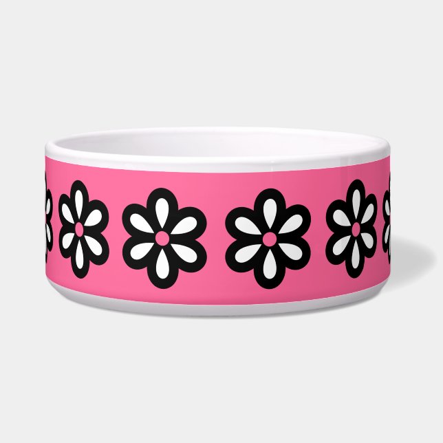 Modern Daisy Dog Bowl Voerbakje (Voorkant)