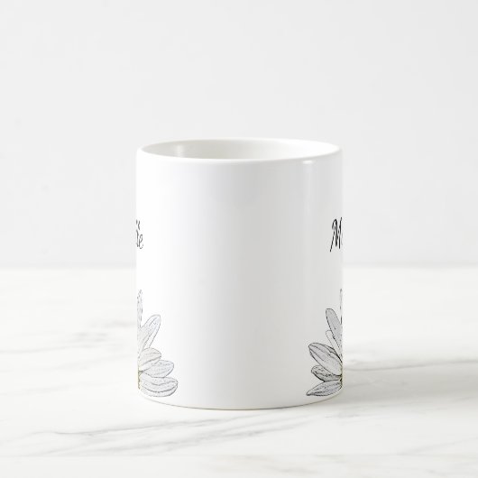 Modern Daisy Elegant Floral Koffiemok (Center)