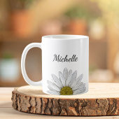 Modern Daisy Elegant Floral Koffiemok