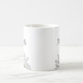 Modern Daisy Elegant Floral Personalized Koffiemok (Center)