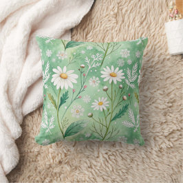 Modern  Daisy Flowers Winter pattern Kussen
