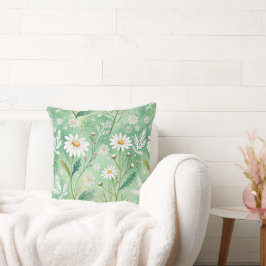 Modern  Daisy Flowers Winter pattern Kussen