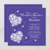 Modern Daisy Hearts Bridal Shower Kaart (Voorkant / Achterkant)