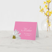 Modern Daisy Moederdag Eenvoudig roze Kaart (Gele Bloem)