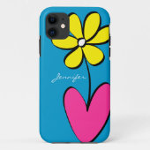 Modern Daisy Personalized iPhone 5/5S Hoesje (Achterkant)