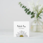 Modern Daisy Simple Botanical Event Planner Vierkante Visitekaartje (Staand voorkant)