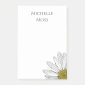 Modern Daisy Trendy Gray Typografie Post-it® Notes (Voorkant)