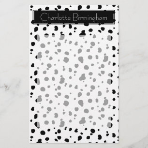 Modern Dalmatian Print & Name Briefpapier
