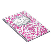 Modern Damask Baptism Christening Guest Book Notitieboek (Rechterzijde)