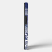 Modern Damask Blue Arty Pattern Case-Mate iPhone Case (Achterkant / Rechts)