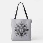 Modern Damask Floral Pattern Tote Bag (Achterkant)