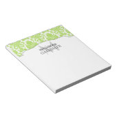 Modern Damask Green op maat Notitieblok (Schuin)