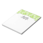 Modern Damask Green op maat Notitieblok (Linkerzijde)