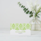 Modern Damask Green op maat Visitekaartje (Staand voorkant)