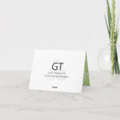 Modern Damask Green Personalized Notitiekaartje (Achterkant)