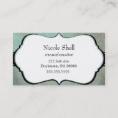 Modern Damask Hair Dresser Visitekaartje (Achterkant)