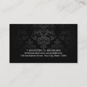 Modern Damask & Leopard Print Makeup Artist Visitekaartje (Achterkant)