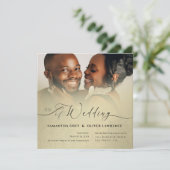 Modern Damask Minimalist Wedding Invitation Save The Date (Staand voorkant)