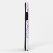 Modern Damask Paars Personalized Case-Mate iPhone Case (Achterkant/rechts)