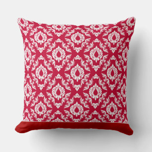 Modern Damask Pattern Pillow Red 2 - CH9 Kussen