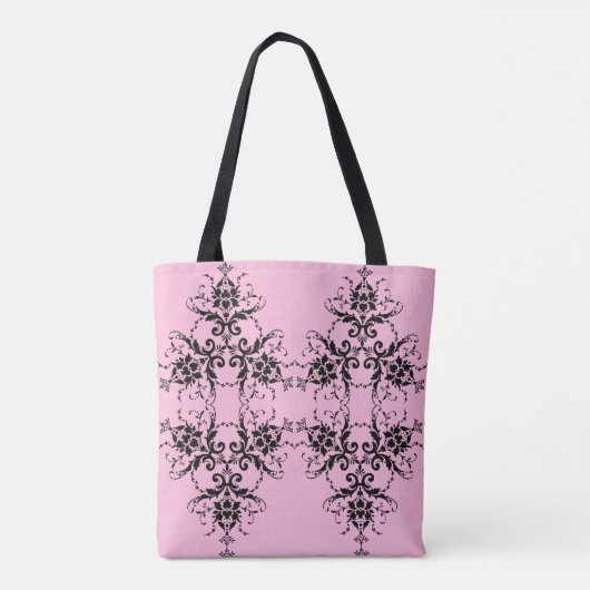 Modern Damask Pattern Tote Bag (Achterkant)