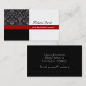 Modern Damask Visitekaartjes (Voorkant / Achterkant)