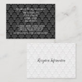 Modern Damask Wedding Enclosure Kaart (Voorkant / Achterkant)