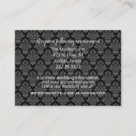 Modern Damask Wedding Enclosure Kaart