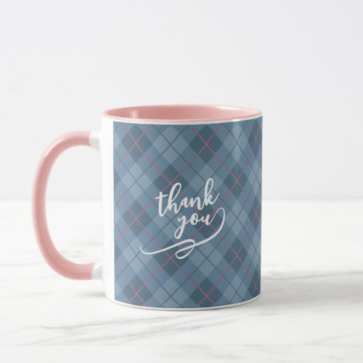 Modern dambordpatroon bedankcadeau mok (Links)