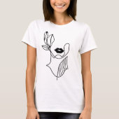 Modern damesoverhemd - Minimal Design - Girl Face T-shirt (Voorkant)