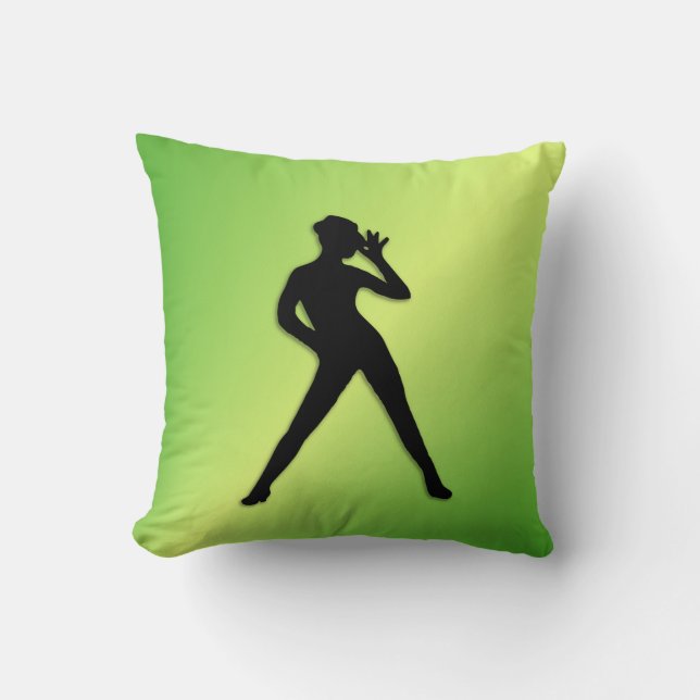 Modern Dance Green Kussen (Voorkant)