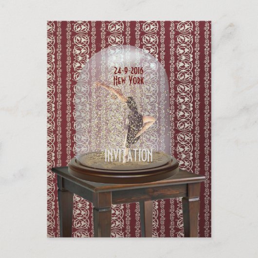 MODERN DANCE INVITATIE BRIEFKAART (Voorkant)