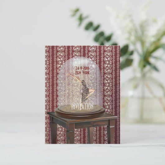 MODERN DANCE INVITATIE BRIEFKAART (Staand voorkant)