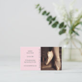 Modern Dance Studio Pink Ballerina Ballet Visitekaartje (Staand voorkant)