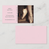 Modern Dance Studio Pink Ballerina Ballet Visitekaartje (Voorkant / Achterkant)