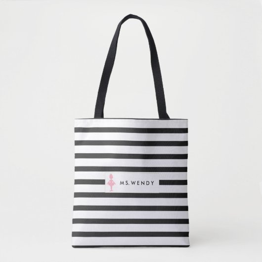 Modern Dance Teacher Personalized Tote Bag (Voorkant)