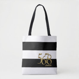 Modern Dance Tempo Reken op Stripes Patroon Tote Bag