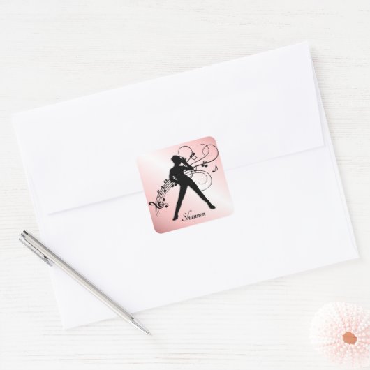 Modern Dance Vierkante Sticker (Envelop)