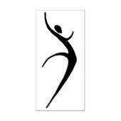 Modern Dance Woman Rubber Art Stamp Rubberstempel (Afrduk)