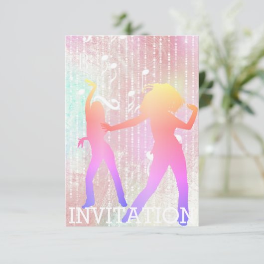 Modern Dancer Disco Club Urban Club Vip Invitation Kaart (Staand voorkant)