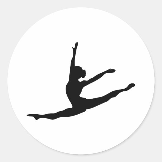 Modern Dancer Ronde Sticker (Voorkant)