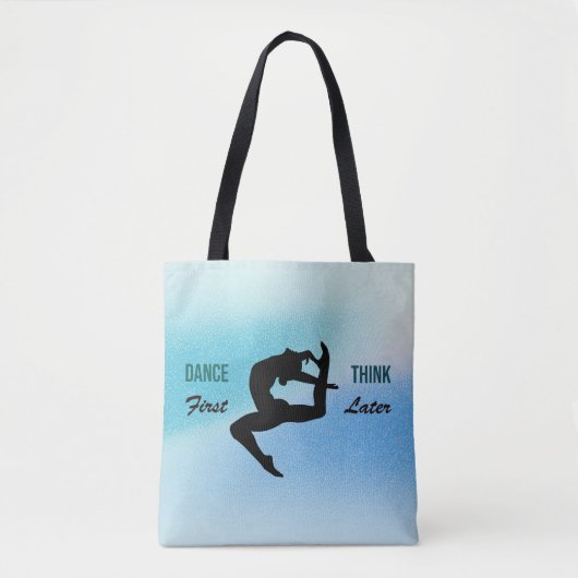 Modern Dancer Silhouette & Quote Canvas tas (Voorkant)