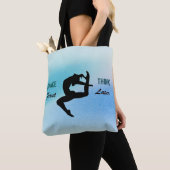 Modern Dancer Silhouette & Quote Canvas tas (Dichtbij)