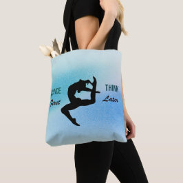 Modern Dancer Silhouette & Quote Canvas tas