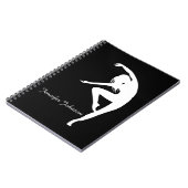 Modern Dancer Silhouette Zwart en Wit II Notitieboek (Linkerzijde)
