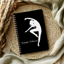 Modern Dancer Silhouette Zwart en Wit II Notitieboek