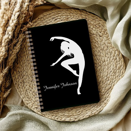 Modern Dancer Silhouette Zwart en Wit II Notitieboek