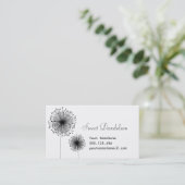 Modern Dandelion Flower CUSTOM COLOR Visitekaartje (Staand voorkant)