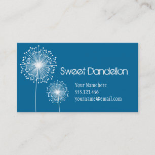 Modern Dandelion Flower CUSTOM COLOR Visitekaartje